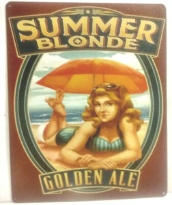 She Shed Tin Sign Summer Blonde 12 x 15 Golden Ale, Beachhouse Novelty New - Picture 1 of 3