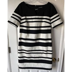 White House Black Market Dress Womens 6 Striped Knit Career Classic Knit Sheath - Picture 1 of 13