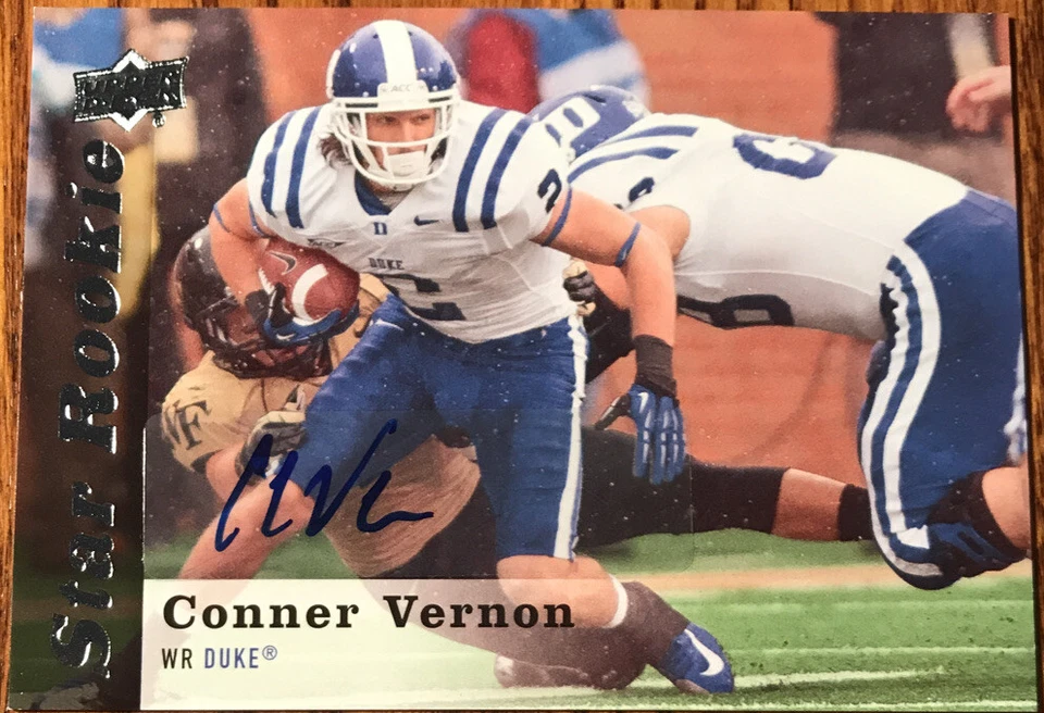 2013 Upper Deck Rookie Autographs Conner Vernon #123 Duke Blue Devils - Image 1 of 2