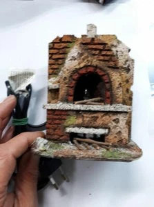 Horno Luz Roja Escenografía Hecho New Miniatura Pesebre Crib - Picture 1 of 1