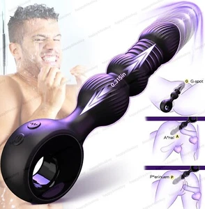 Thrusting Anal Butt Plug Beads Vibrator Prostate Massager Sex Toys Male Female - Picture 1 of 7