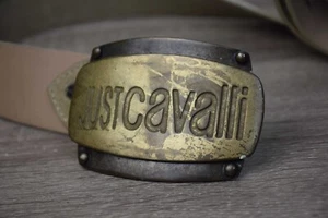 Just Cavalli Roberto Cavalli Designer Leather Two-Way Belt Made in Italy Buckle - Picture 1 of 6