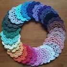 4" Round Cotton Crochet Waxed Lace Coasters - All the Colours - Handmade