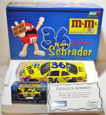 Rare Out Of 1,008 1:24 Revell M&M's Racing Ken Schrader 36 Car Bank Set 2000  - Image 1 of 4