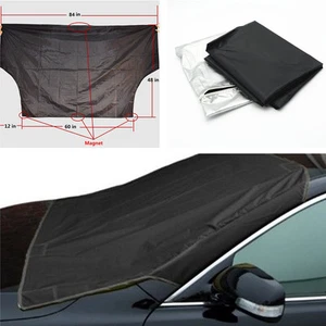 Car Windshield Cover Snow Ice Protector Shield Storage Pouch Magnet Tarp Frost - Picture 1 of 8