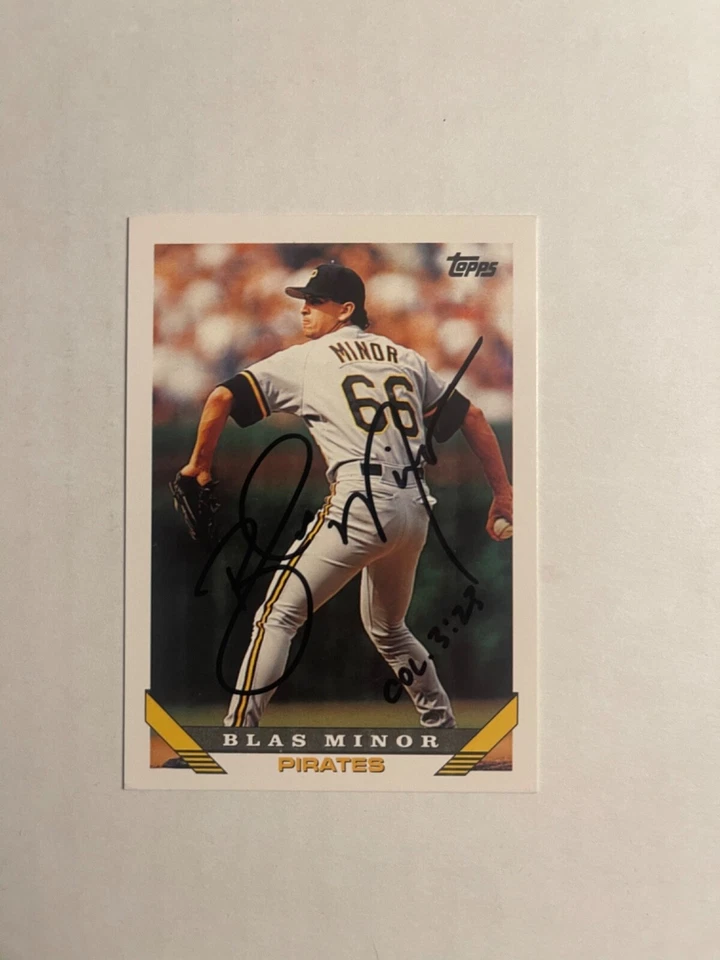 Pittsburgh Pirates BLAS MINOR Signed Card - Image 1 of 1