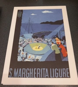HUBER , POSTER SANTA MARGHERITA LIGURE MARIO PUPPO COVO DI NORED EST 25X35 - Picture 1 of 1