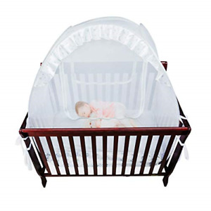 Houseables Baby Crib Safety Net, Mosquito Babies Bed Netting Tent Babies, White,
