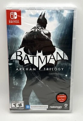 Batman: Arkham Trilogy (Nintendo Switch) Includes All 3 Games + DLC-NEW SEALED - Image 1 of 4