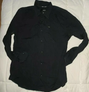 Men's Hurly black button-up long sleeve dress shirt size XL collar - Picture 1 of 6
