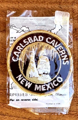 Vintage  Carlsbad Caverns New Mexico. Iron On Patch New In Package - Trailblazer - Image 1 of 2