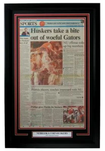 Nebraska 1995 National Champs The Lincoln Journal-Star Newspaper Framed 157879 - Picture 1 of 2