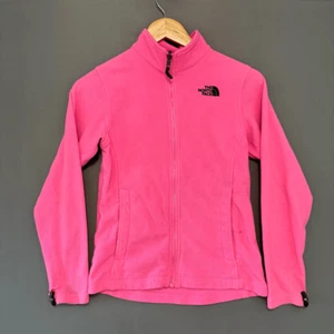 The North Face Girls Kids Pink Fleece Zip Up Size Large - Picture 1 of 16