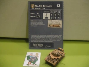 =Miniaturas de Axis & Allies D-DAY Mk. VII Tetrarca con tarjeta 14/45= - Imagen 1 de 1