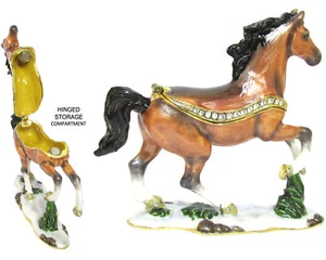 Stallion Jeweled Trinket Box with Austrian Crystals - Picture 1 of 7