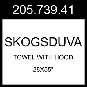 IKEA SKOGSDUVA Towel With Hood Lynx Shaped/brown 28x55" 205.739.41 - Picture 1 of 1