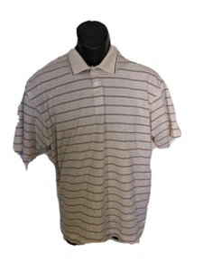 Nike men's  Large Golf T-Shirt Graphic Regular size polo Beige - Picture 1 of 7