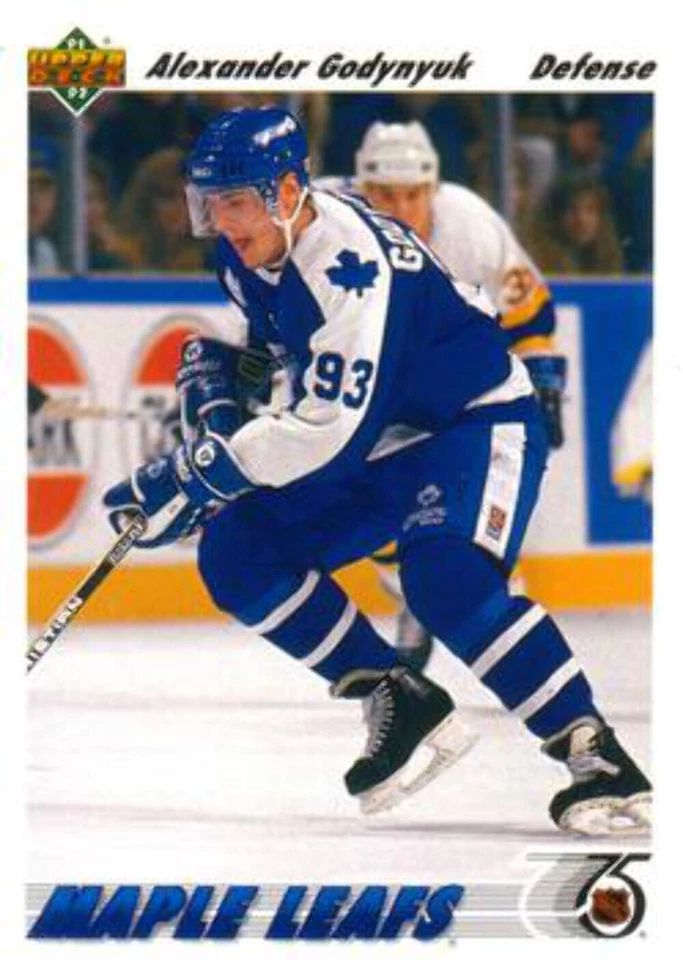 #466 Alexander Godynyuk - Toronto Maple Leafs - 1991-92 Upper Deck Hockey - Image 1 of 1