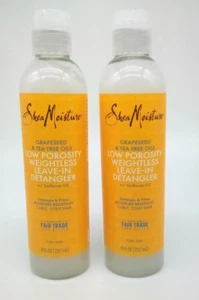2-PACK SheaMoisture Low Porosity Weightless Leave-In Detangler 8oz ea New - Picture 1 of 2