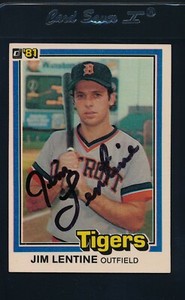 1981 Donruss #250 Jim Lentine Tigers Signed Auto *21489