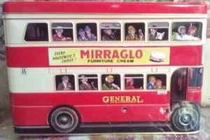 S 1X MUEBLES MIRRAGLO CREMA ANTIGUA FORD BUS GALLETAS ESCOCESAS 25X17X9CM CAMINANTES - Imagen 1 de 5