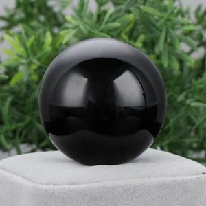 von Reiki Gießen Große Sphäre Schwarzer Obsidian Kristall Ball Quarz Stone - Bild 1 von 10