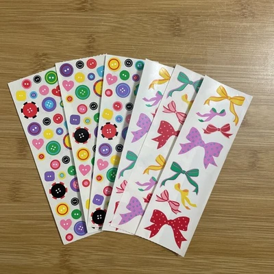 Mrs. Grossman‘S Party Sticker Assortment, 6 Strips, buttons, and bows - Image 1 of 4