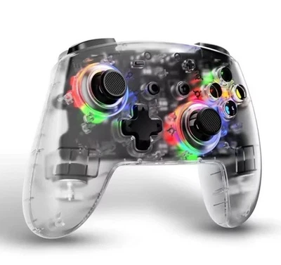 Wirelss Pro Controller for Switch/Lite/PC/Ps Gamepad Dual Vibration Transparent - Image 1 of 2