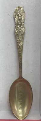 老式全新奥尔良路易斯安娜曼切斯特纯银纪念品勺 21.5 克 — 第 1/4 张图片