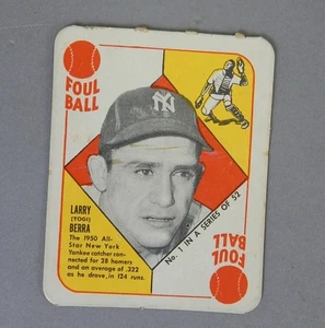 NICE 1951 Topps #1 Larry Yogi Berra red back baseball card - Picture 1 of 4