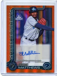 2025 Topps Pro Debut Brice Matthews Auto Autograph Orange Parallel #22/25 - Bild 1 von 2