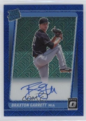 2021 Panini Donruss Optic Blue Mojo Prizm /99 Braxton Garrett #RRS-BG Auto RC - Image 1 of 2