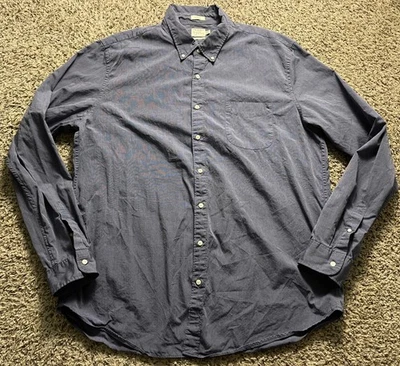 J Crew Shirt Mens XXLT Blue Button Down Secret Wash Cotton Poplin BJ743 - Image 1 of 4