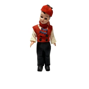 Hard Plastic Boy Doll in Leather Costume International Souvenir Dress Me Doll - Picture 1 of 7