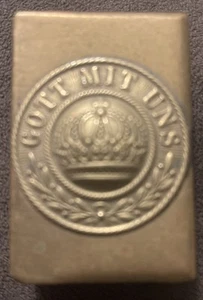 WW1 German Army Gott Mit Uns Brass Match Box Holder (God With Us) - Picture 1 of 4