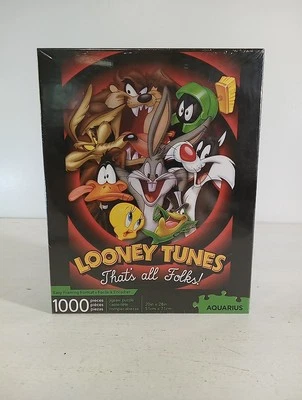 Rompecabezas Looney Tunes 1.000 piezas That's All Folks Lucas Bichos Piolín sellado Foto 1 de 4