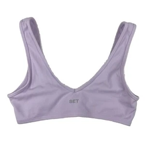 SET Active Sports Bra Womens Small Lavender Lounge Light Compression - Picture 1 of 4