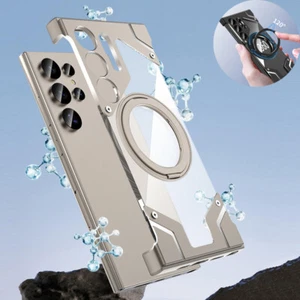 For Samsung Galaxy S25 S24 S23 Ultra Aluminum Alloy Magnet Stand Frameless Cover - Picture 1 of 23