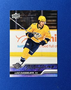 2023-24 Upper Deck Young Guns Luke Evangelista Rookie #221 Nashville Predators