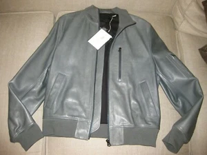 New Acne Studios Adam Green Calf Leather Jacket - NWT EU Size 54 - US Size 42 XL - Picture 1 of 8
