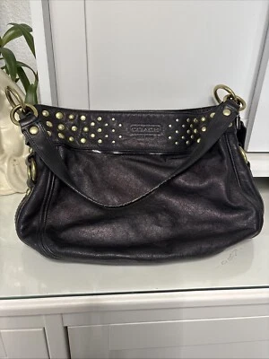 Coach Black Gold Studded Shoulder Crossbody Bag - Image 1 of 4