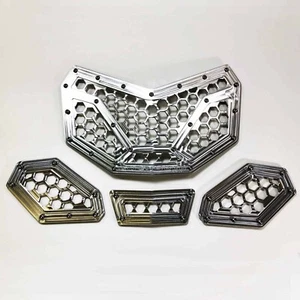 4pc CAN-AM X3 Custom CNC Machined Billet Aluminum Grille Insert USA RAW Silver - Picture 1 of 8