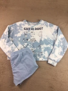 Grayson Social Katze Hund Schlafanzug Pullover Shorts Größe Junior M  - Bild 1 von 10