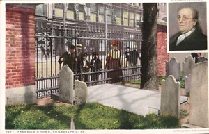 Franklin's Tomb Philadelphia, PA Detroit Publishing Postcard - Picture 1 of 2