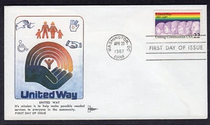 1987 UNITED WAY 100th (Scott 2275) - GillCraft FDC NX767 - Picture 1 of 1
