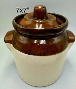 Vintage R.R.P. Co Roseville Ohio USA  Stoneware Pottery Crock Vase Jar - Picture 1 of 13