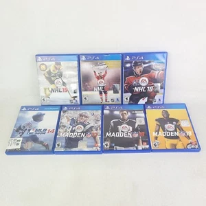 7 Sony Playstation 4 PS4 Sports Games Lot NHL 15 16 18 MLB 14 Madden 17 18 19 - Picture 1 of 9