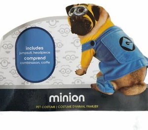 Despicable Me Minions Dog Cat Costume Jumpsuit Goggles Pet New GRU - Picture 1 of 3