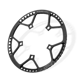 BCD 130mm Chainring Round Single Ring With Guard Folding Bike 5 Arm Chainring - Picture 1 of 20