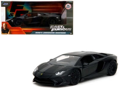 1:24 Shaw's Lamborghini Aventador -- Black -- JADA: Fast & Furious - Image 1 of 4